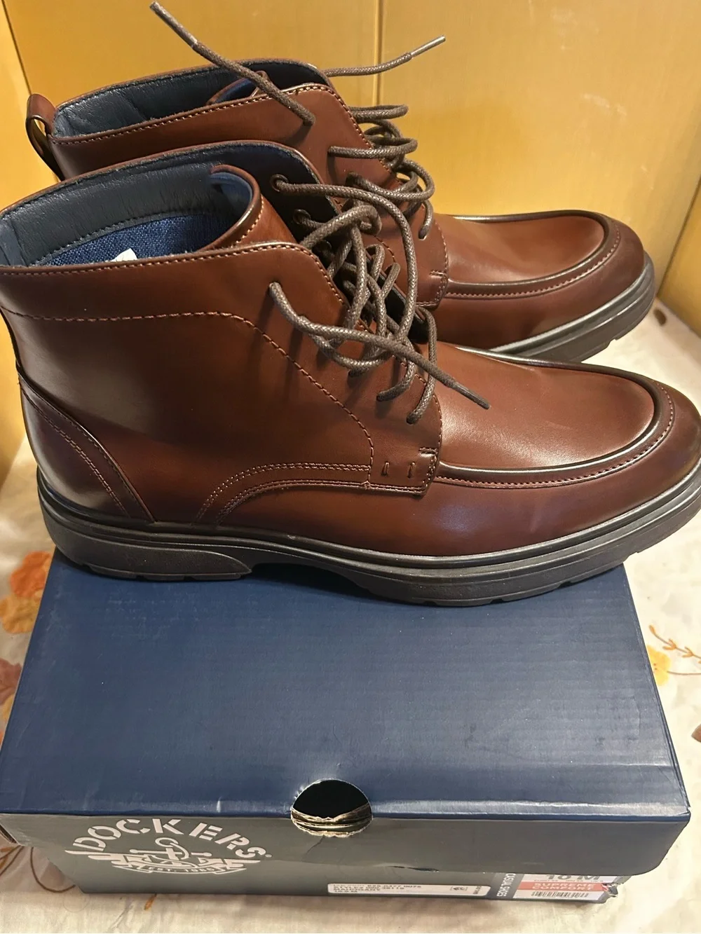 Dockers Men's Tollcross Business Casual Shoes-Ankle Boot Mahogany Size 10M New